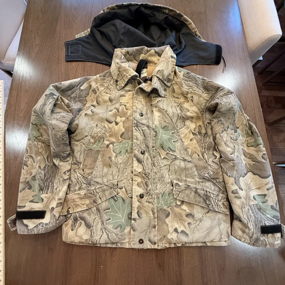 Vintage 90s Johnson Sympatex Hunting‎ Jacket Advantage Camo Made in USA Mens M